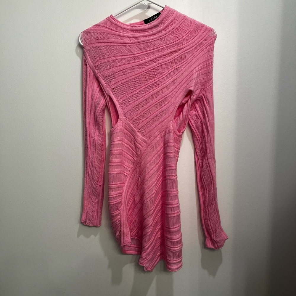 Knit long sleeve cut out mini dress size small